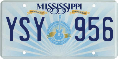 MS license plate YSY956