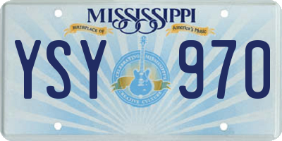 MS license plate YSY970