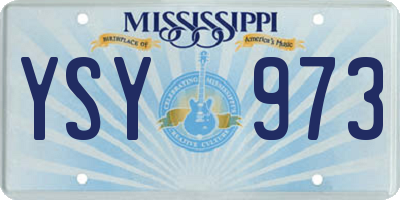 MS license plate YSY973