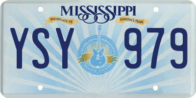MS license plate YSY979