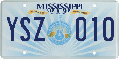 MS license plate YSZ010