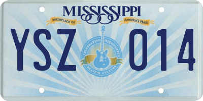 MS license plate YSZ014
