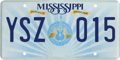 MS license plate YSZ015