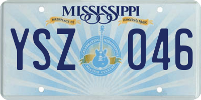 MS license plate YSZ046