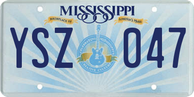 MS license plate YSZ047