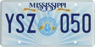 MS license plate YSZ050