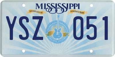 MS license plate YSZ051