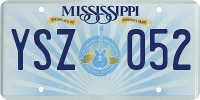 MS license plate YSZ052