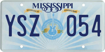 MS license plate YSZ054