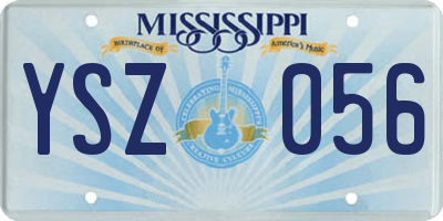 MS license plate YSZ056