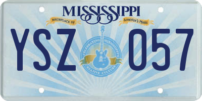 MS license plate YSZ057