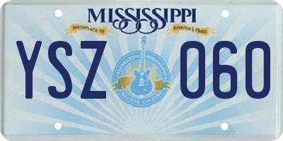 MS license plate YSZ060