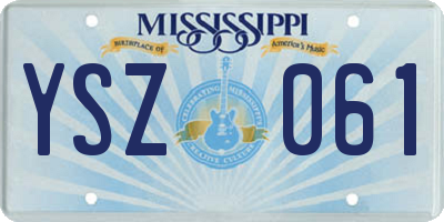 MS license plate YSZ061