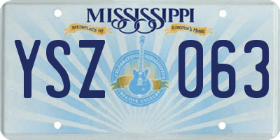 MS license plate YSZ063