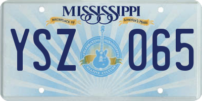 MS license plate YSZ065