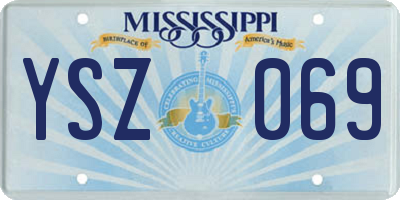 MS license plate YSZ069