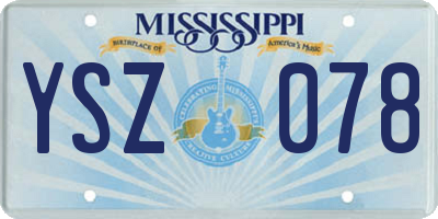 MS license plate YSZ078