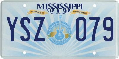 MS license plate YSZ079