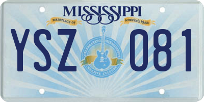 MS license plate YSZ081
