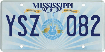 MS license plate YSZ082