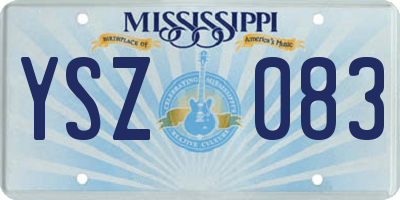 MS license plate YSZ083