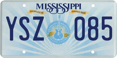 MS license plate YSZ085