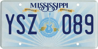 MS license plate YSZ089