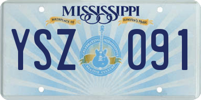 MS license plate YSZ091