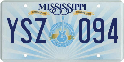 MS license plate YSZ094