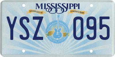 MS license plate YSZ095