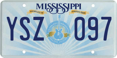 MS license plate YSZ097