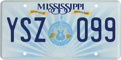 MS license plate YSZ099