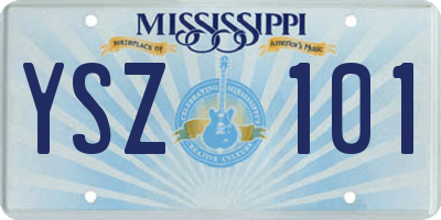 MS license plate YSZ101