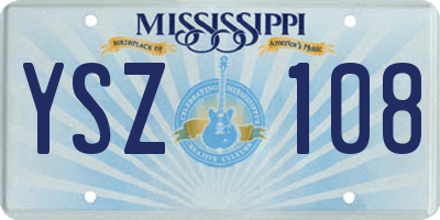 MS license plate YSZ108