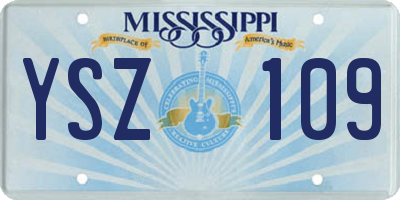 MS license plate YSZ109