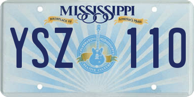 MS license plate YSZ110