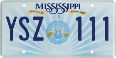 MS license plate YSZ111