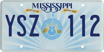 MS license plate YSZ112
