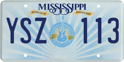 MS license plate YSZ113