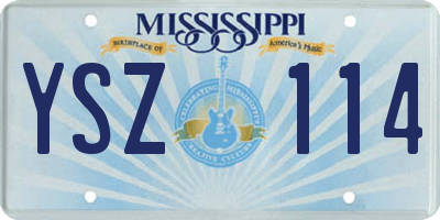 MS license plate YSZ114