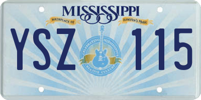 MS license plate YSZ115
