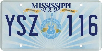 MS license plate YSZ116