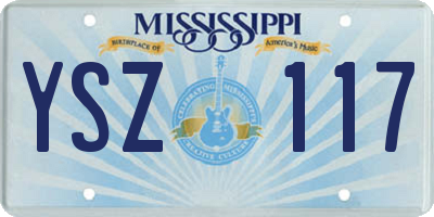 MS license plate YSZ117
