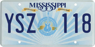 MS license plate YSZ118