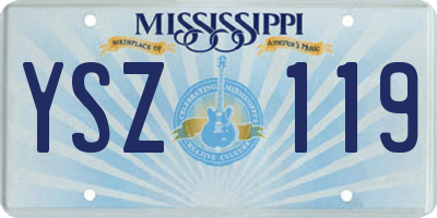 MS license plate YSZ119