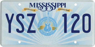 MS license plate YSZ120