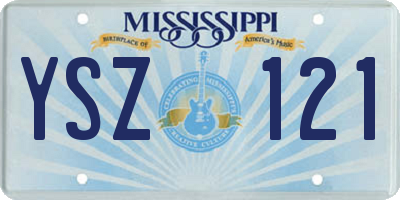 MS license plate YSZ121