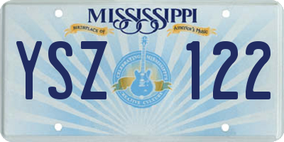 MS license plate YSZ122