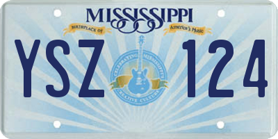 MS license plate YSZ124