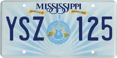 MS license plate YSZ125